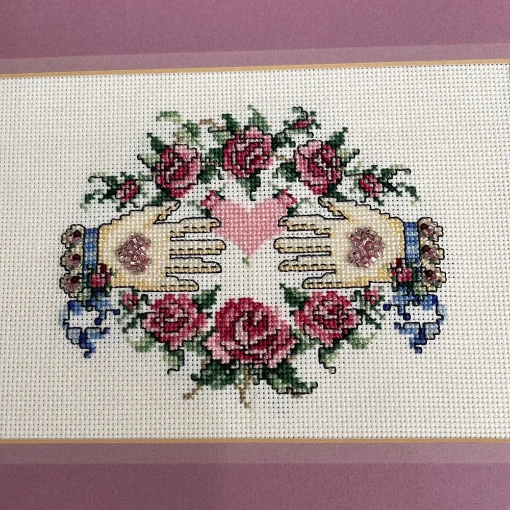 Wedding Love Vintage Cross Stitch